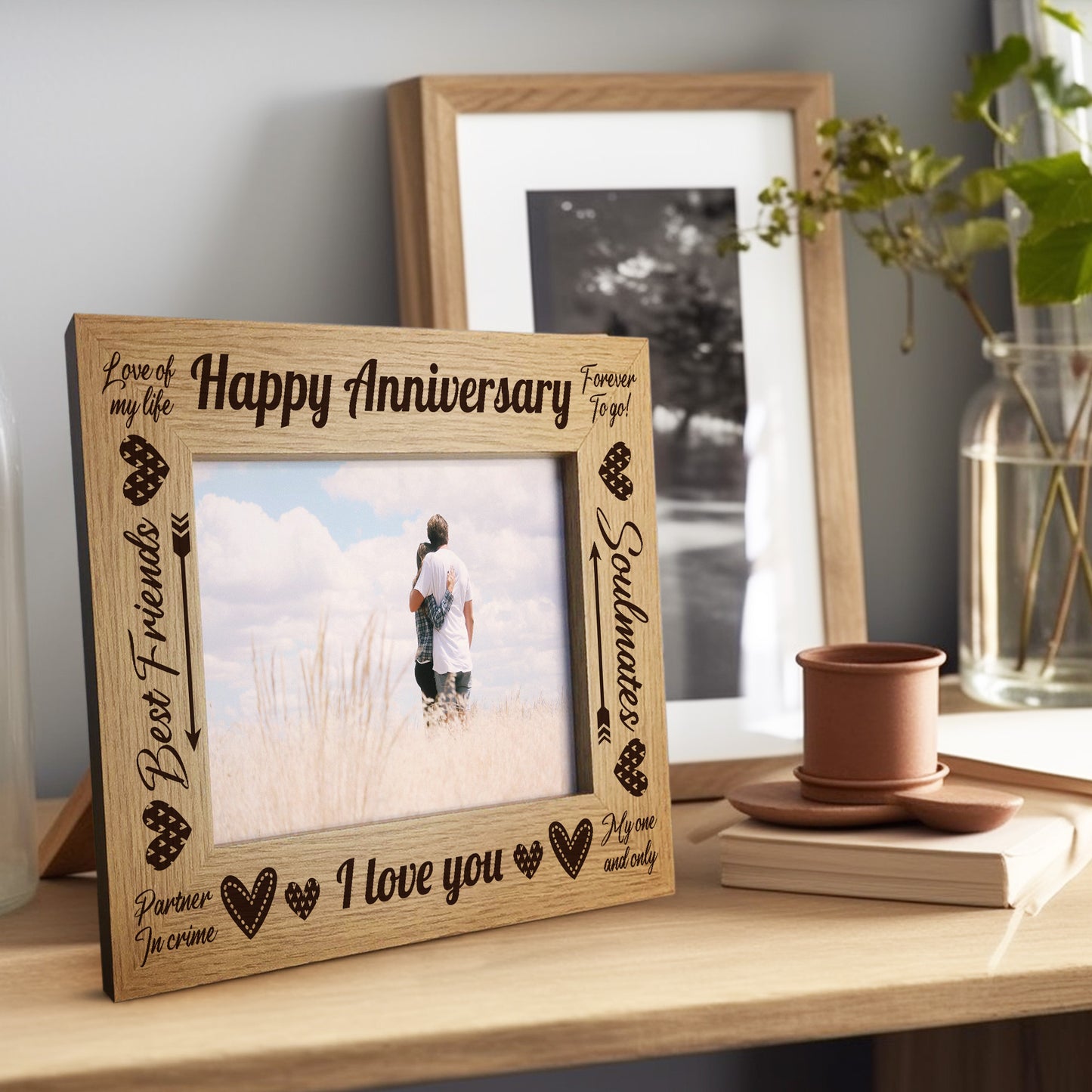 Happy Anniversary 7x5 Frame Couple Gifts For Anniversary