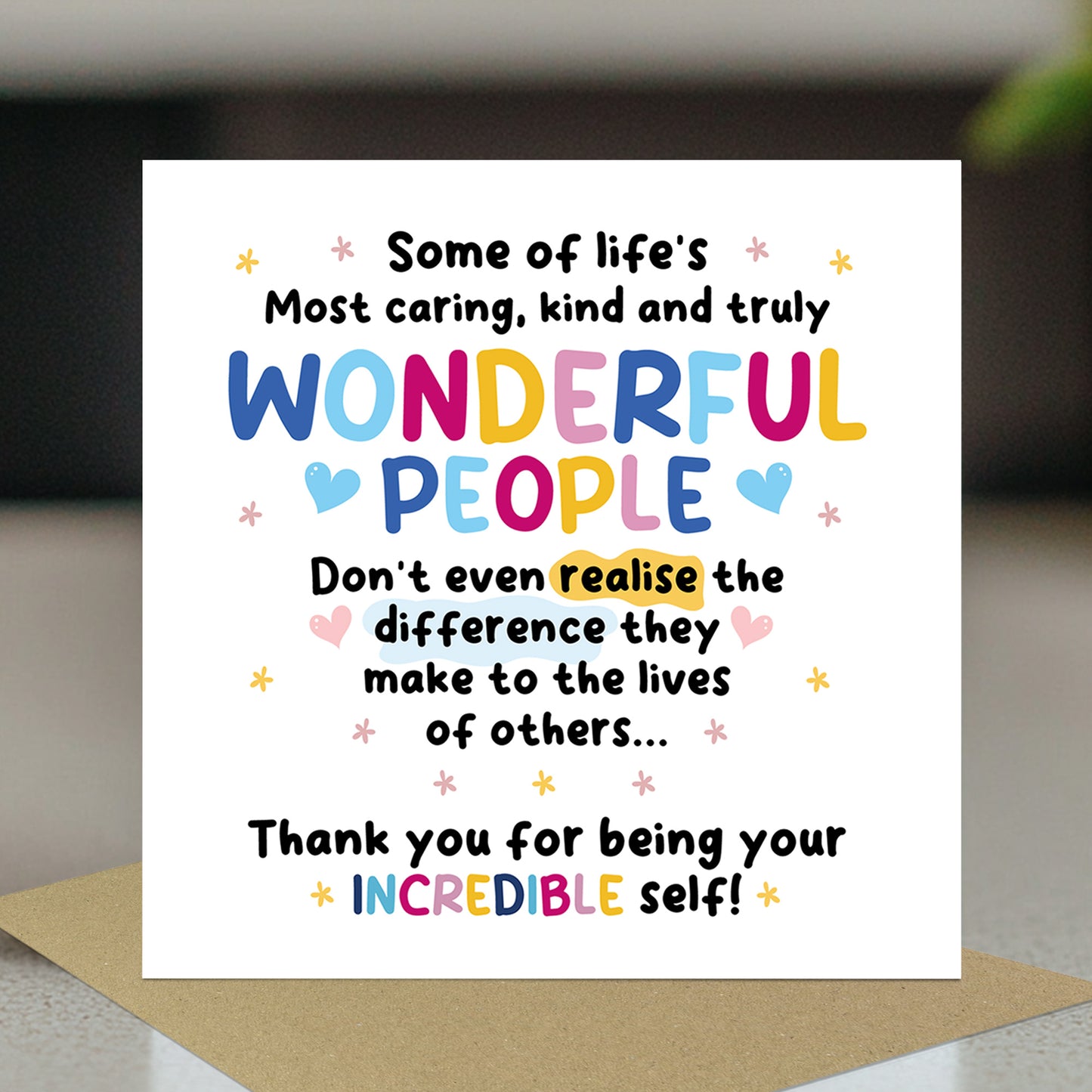Thank You Card Appreciation Card Volunteer Friend Nurse Midwife