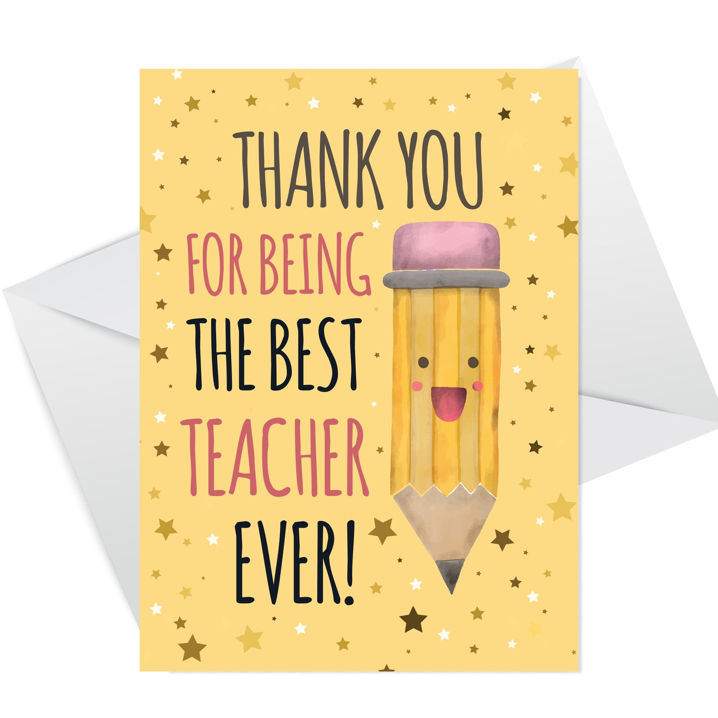 Teacher Thank You Card Multipack of 6 End of Term Leaving School