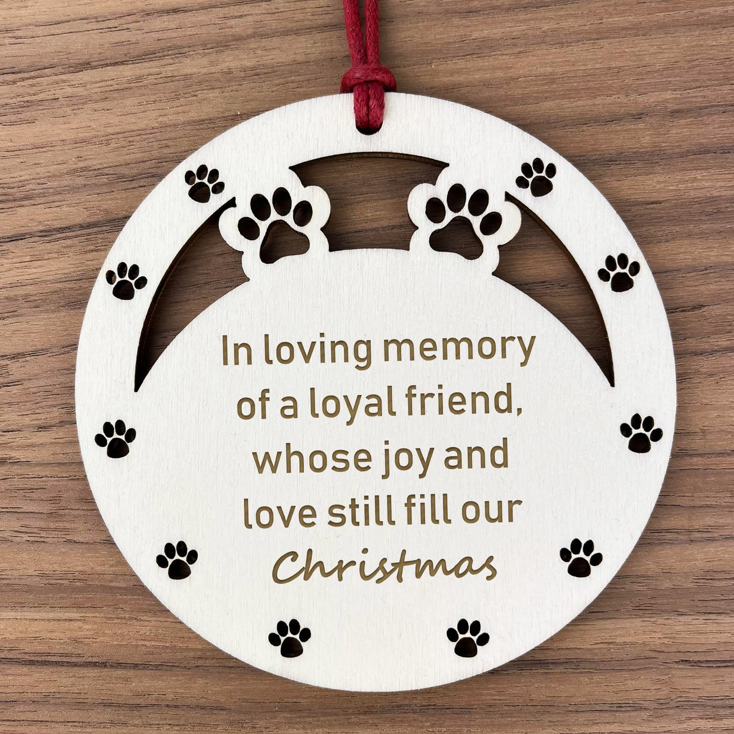 Pet Memorial In Loving Memory Christmas Tree Bauble Decorations