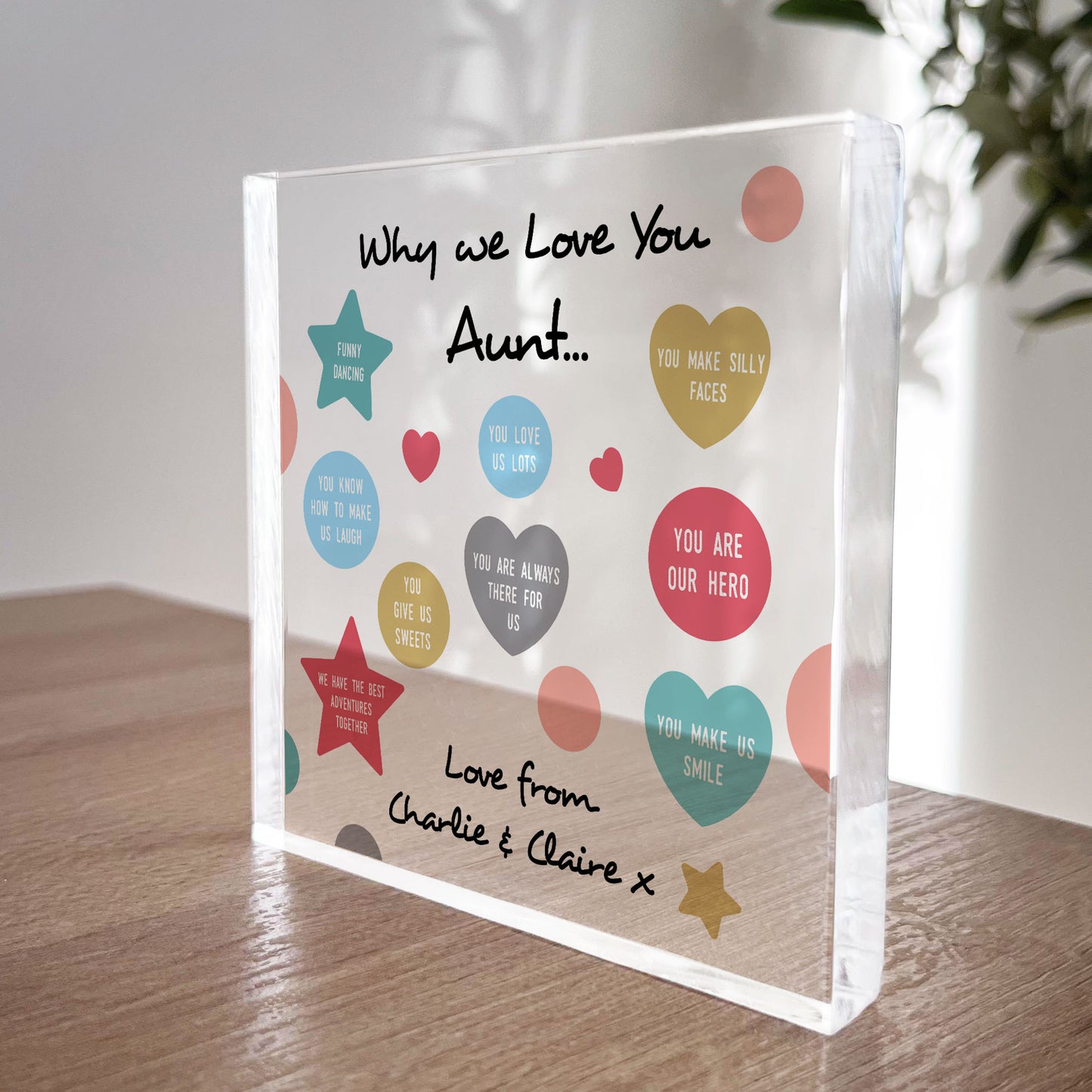 Novelty AUNT AUNTIE Gifts Personalised Plaque Auntie Birthday