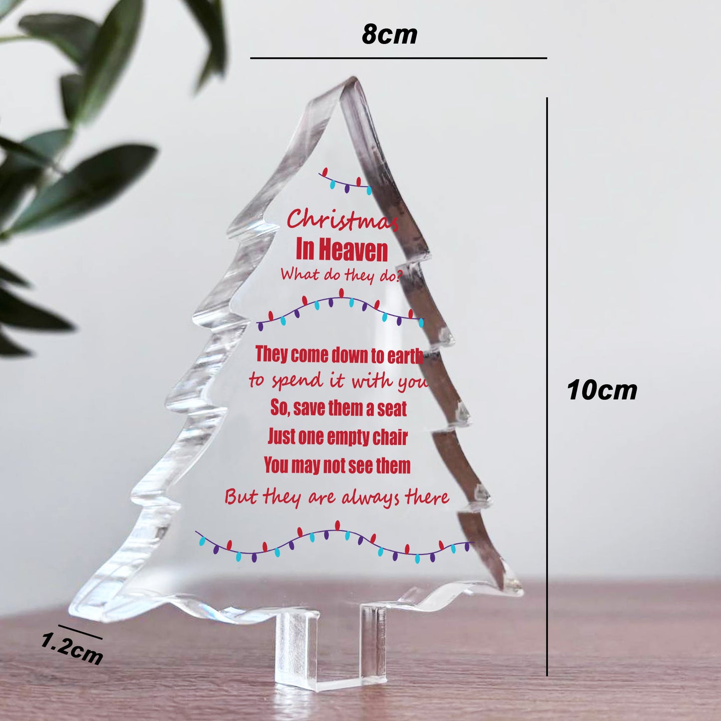 Christmas In Heaven Memorial Plaque For Christmas Mum Nan Dad