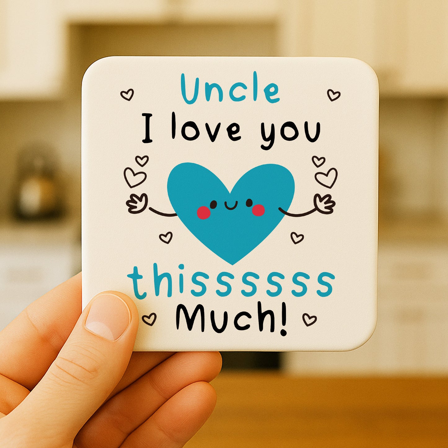 Uncle Coaster I Love You This Much Uncle Gift For Birthday
