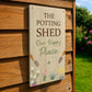 The Potting Shed Sign For Garden Summerhouse Greenhouse 22x12cm