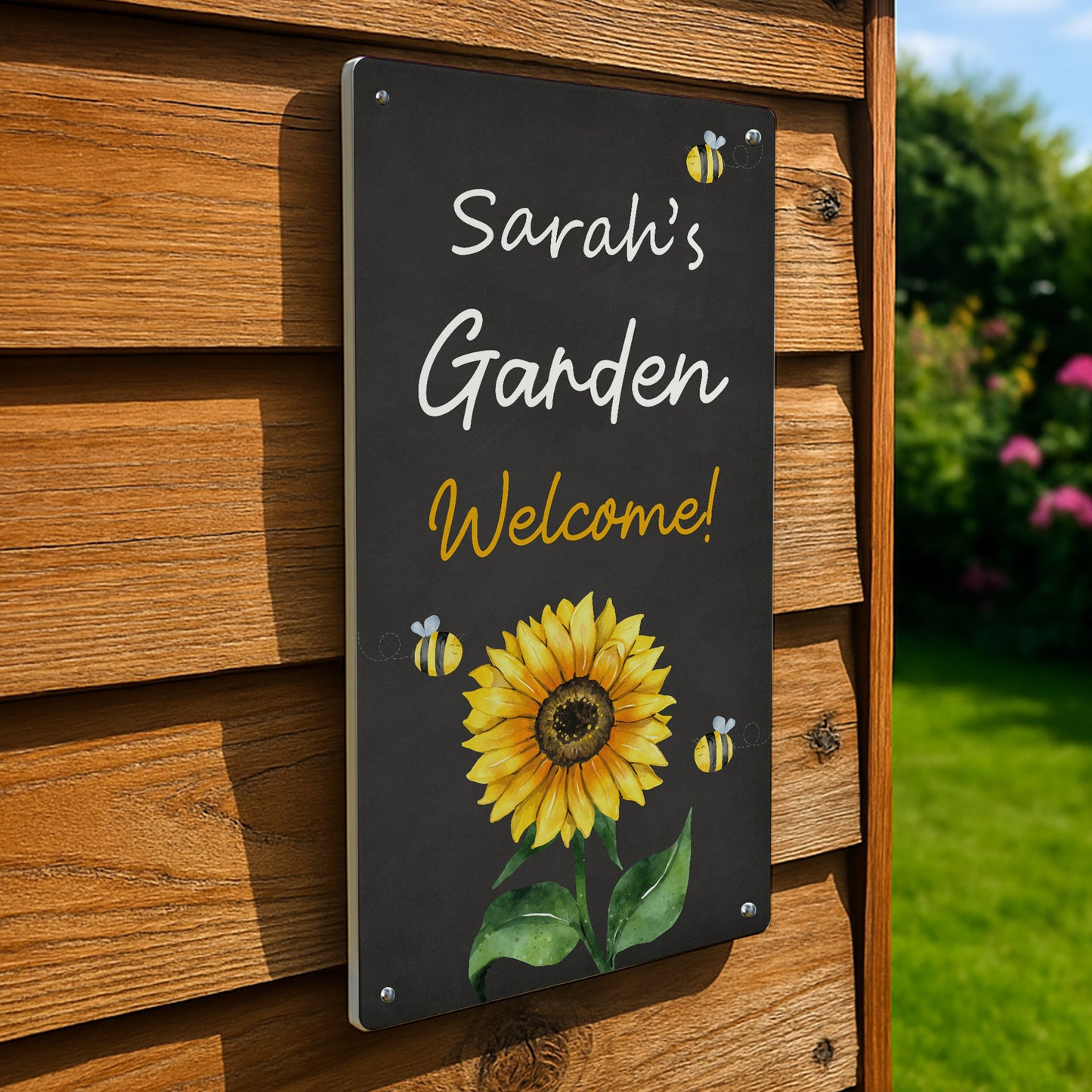 Personalised Garden Sign For Outside WELCOME Sign For Garden