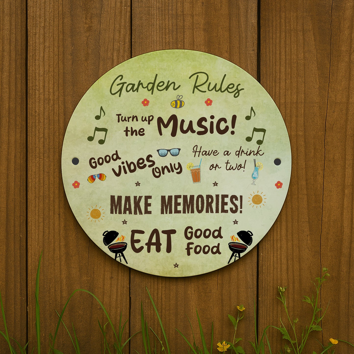 Garden Rules Wall Sign Garden Signs and Plaques Novelty Gift