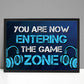 Gaming Sign Framed Wall Art For Boys Bedroom Games Room