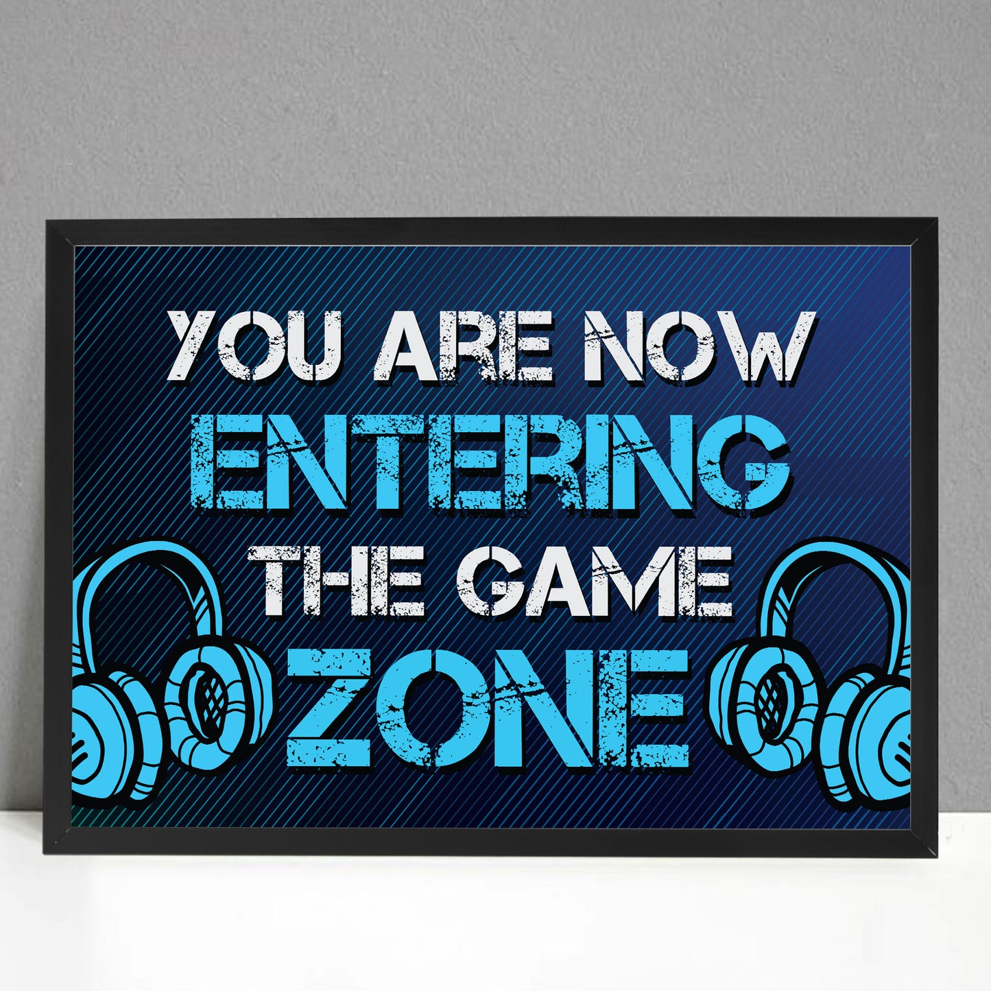 Gaming Sign Framed Wall Art For Boys Bedroom Games Room