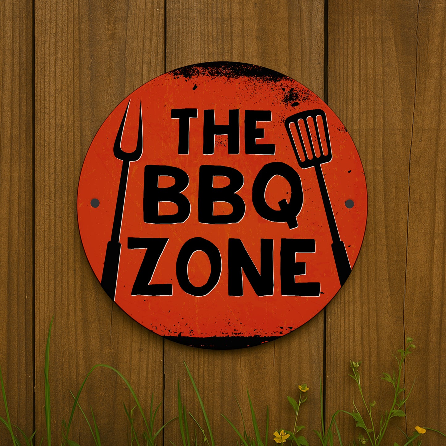 BBQ Sign For Garden Acrylic THE BBQ ZONE Sign For Home Outside