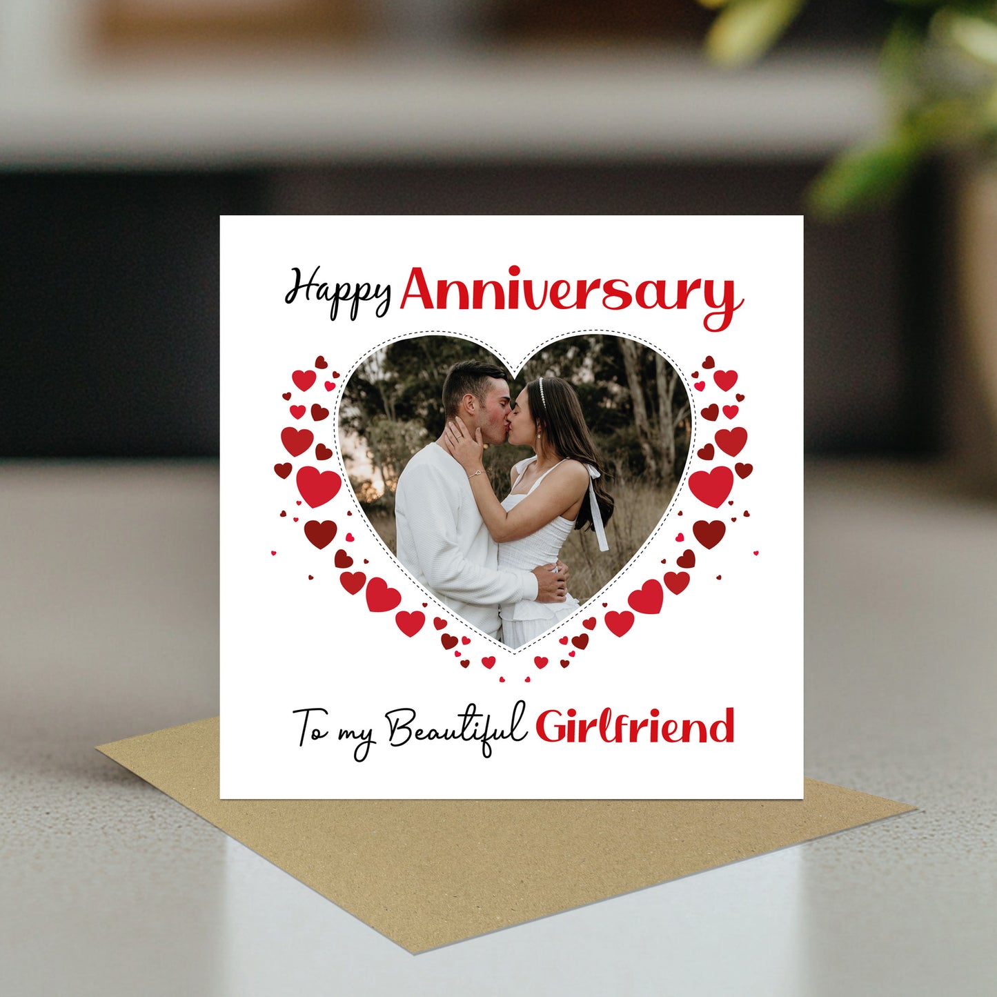 Anniversary Personalised Photo Anniversary Card To My Girlfriend