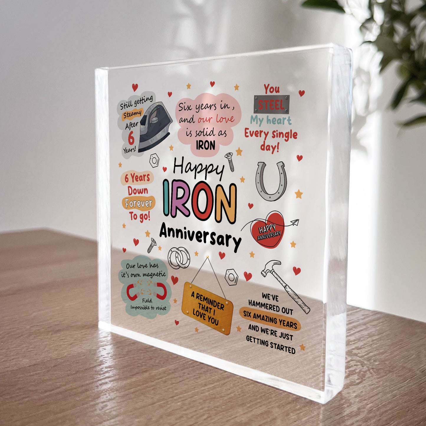 6th Anniversary Gift For Iron Anniversary Gifts For Husband Wife