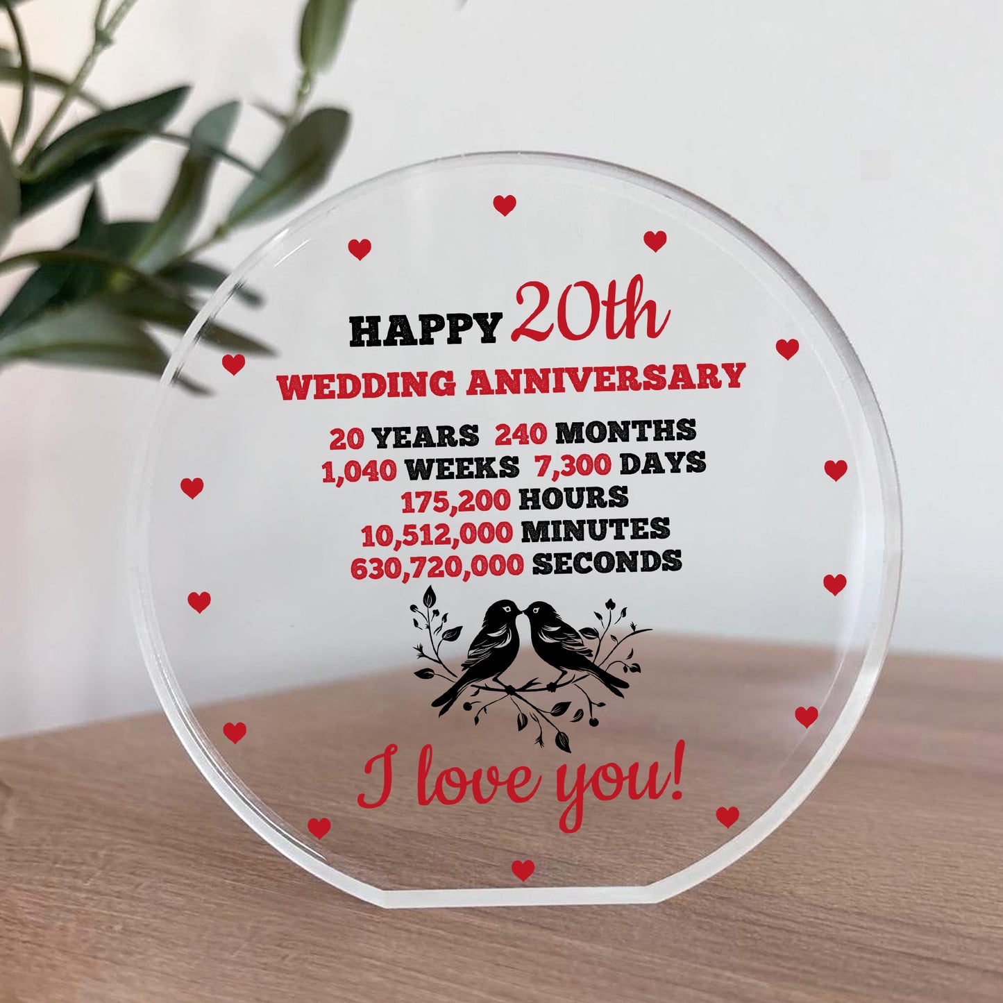 20th Anniversary Wedding Gift for Wife Couple Gift Sign