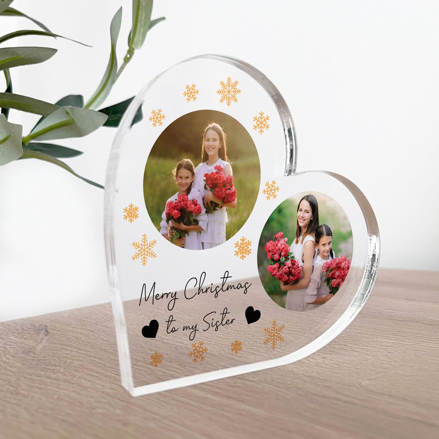 Merry Christmas To My Sister Gift Personalised Acrylic Plaque