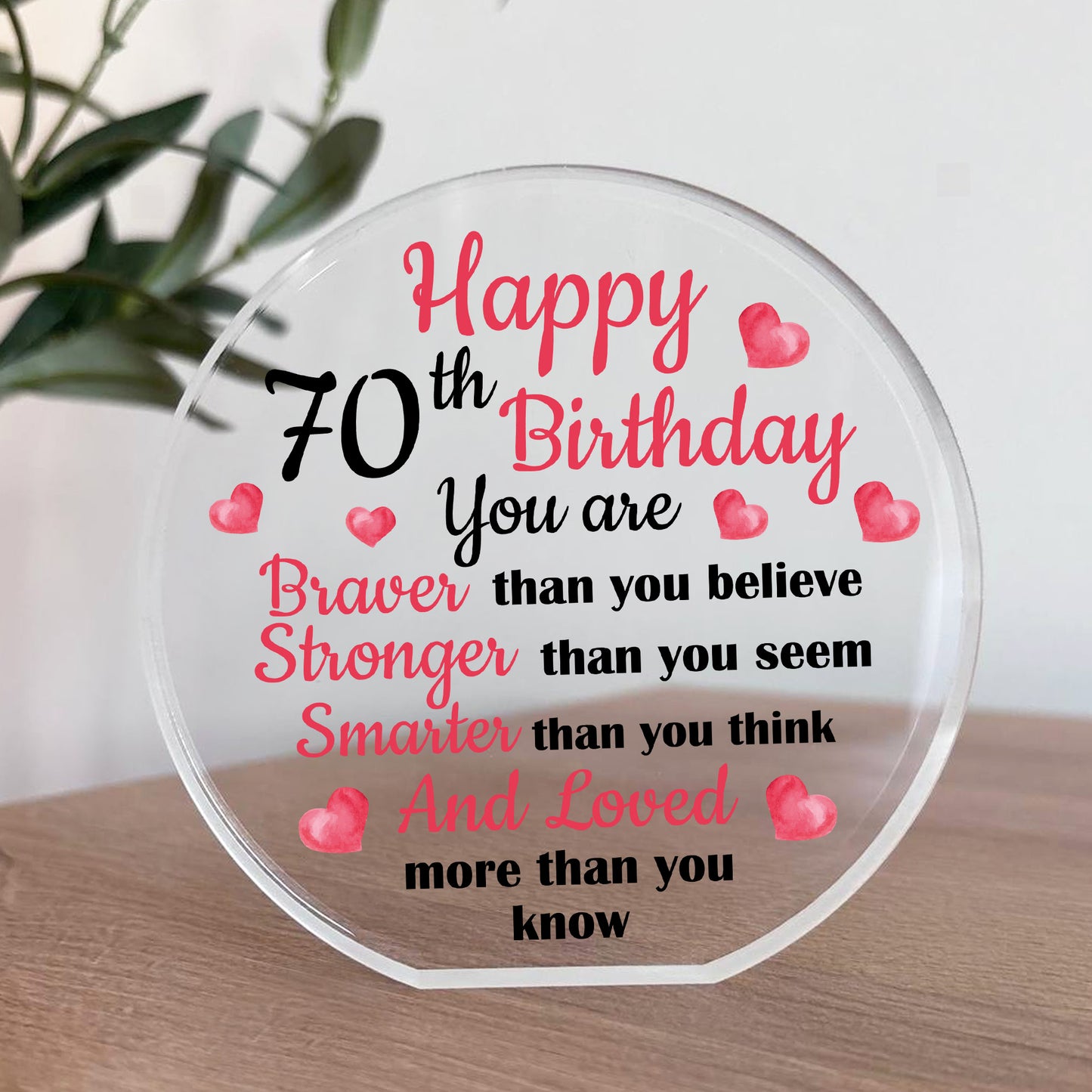 70th Birthday Gifts For Mum Auntie Sister Nan Nanny Acrylic