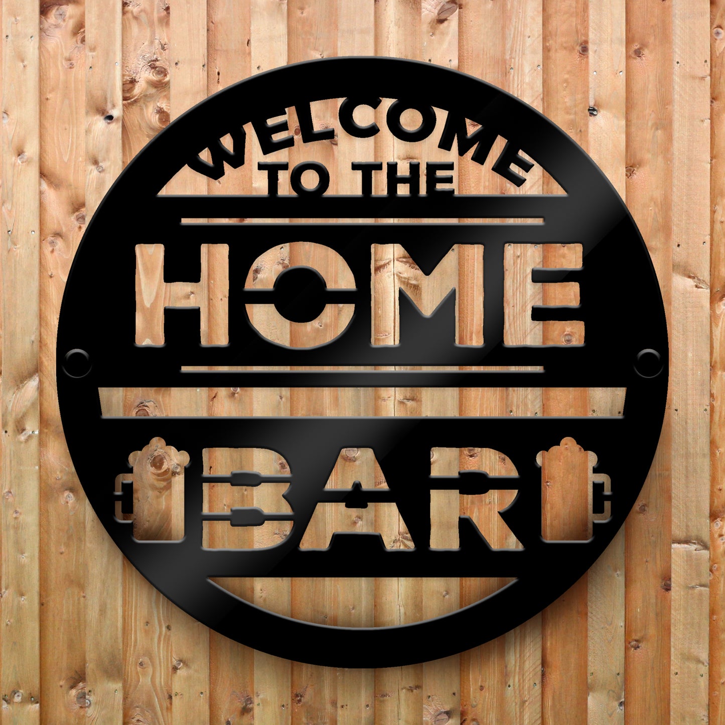 Home Bar Welcome Sign Plaque Garden Bar Man Cave 35x35cm