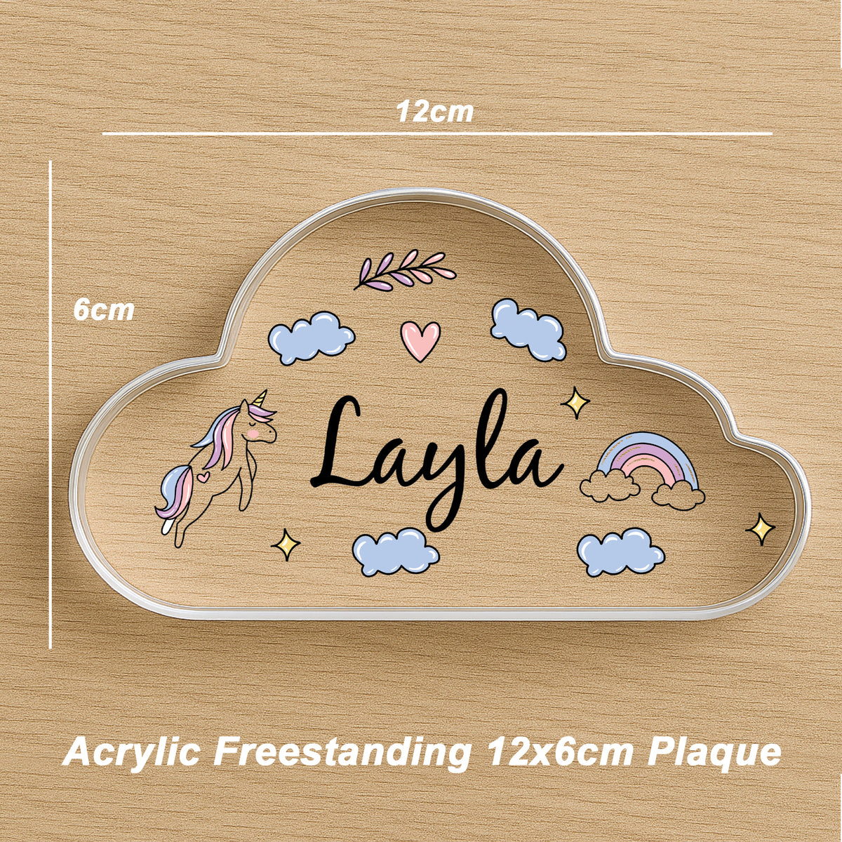 Personalised Unicorn Nursery Decor Acrylic Plaque For Daughter