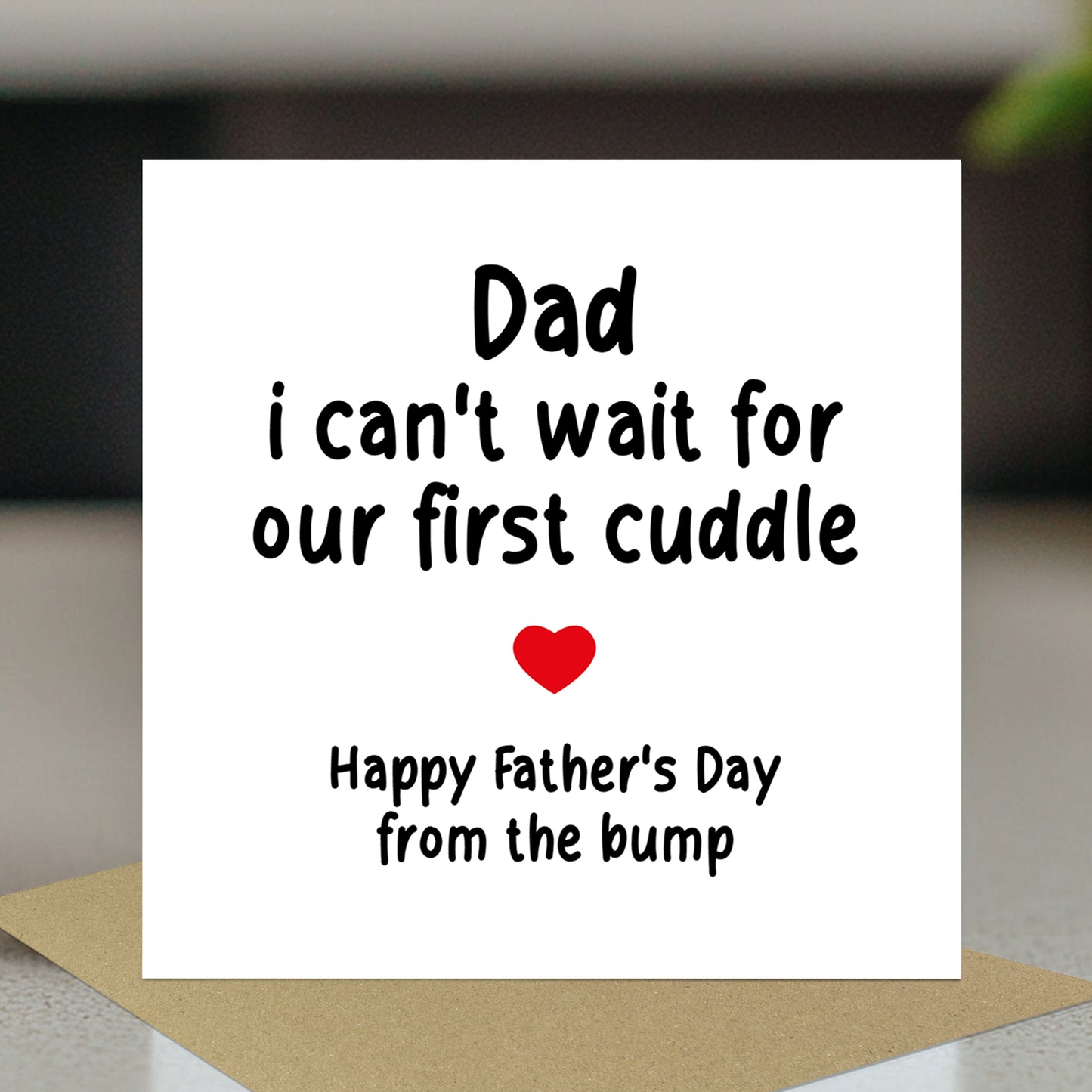 Fathers Day Card From Bump Novelty Card From Baby Boy Girl Baby