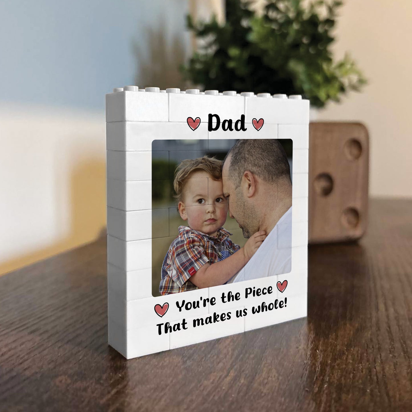 Personalised Brick Photo Block Gift for Dad For Fathers Day