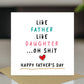 Funny Fathers Day Card For Dad From Daughter With Kraft Envelope
