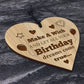 Birthday Dreams Come True Cute Inspirational Wooden Heart Gift