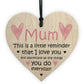 Happy Mothers Day Card and Wooden Heart For Mum Mothers Day Card