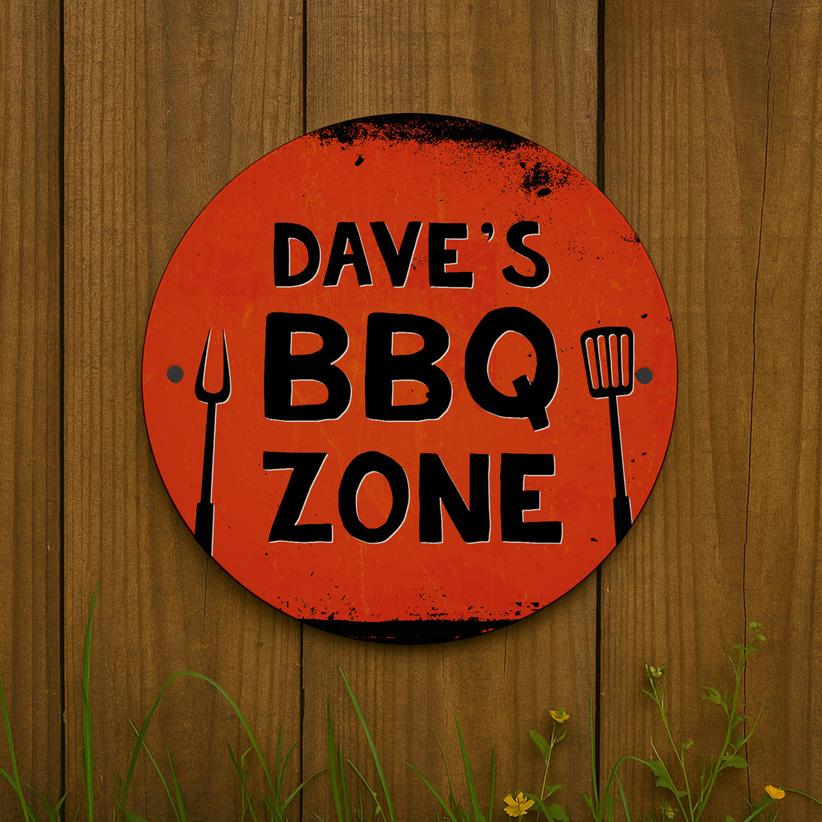 Personalised BBQ Zone Sign For Garden Acrylic BBQ Signs For Home