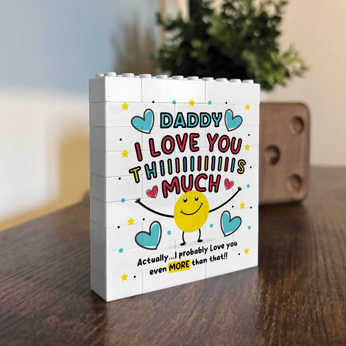 Daddy Gift Building Block Puzzle Gift Love You This Much Gift