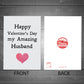 Happy Valentines Day Card For Amazing Husband, Valentines Card
