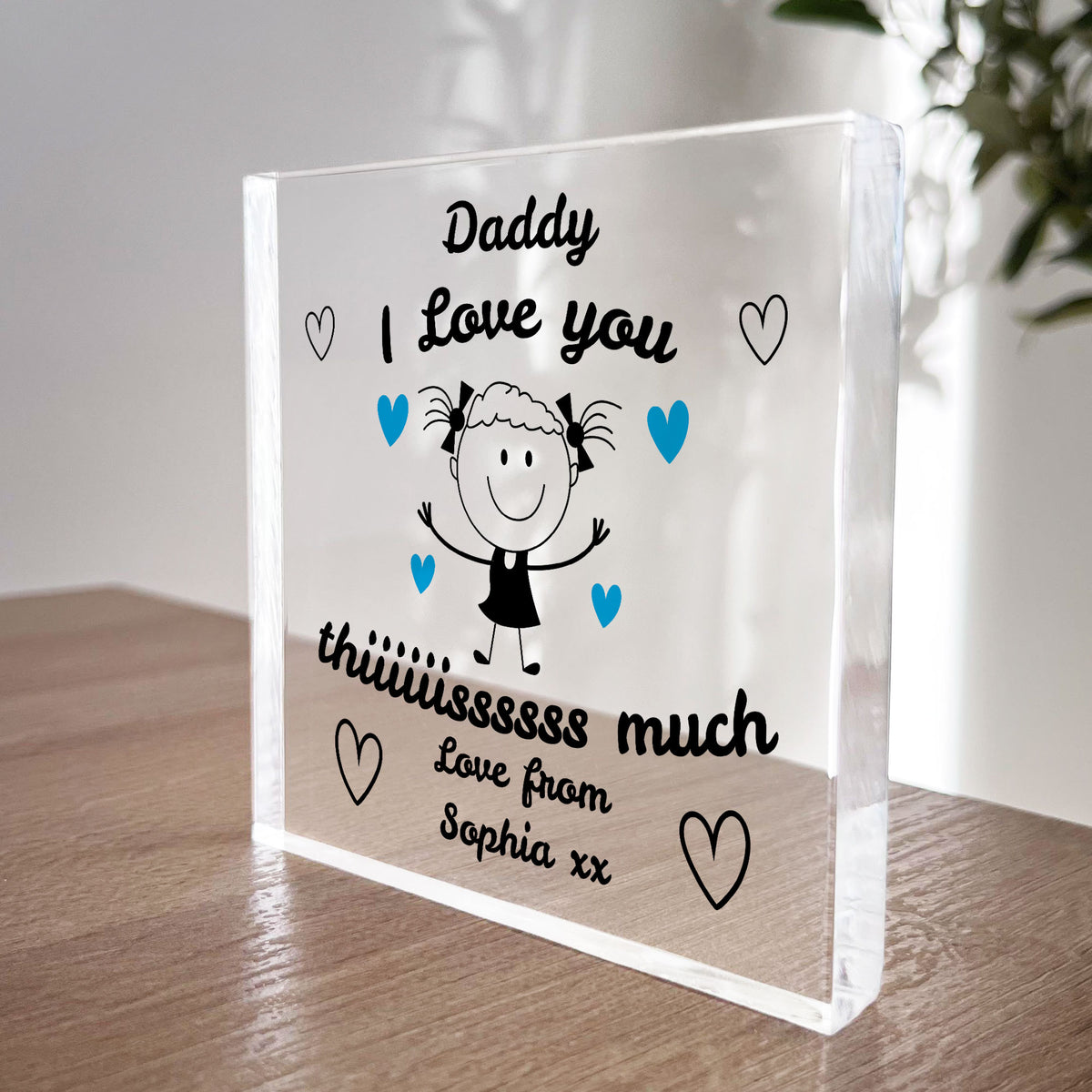 Gift For Dad Daddy I Love You This Much From Daughter