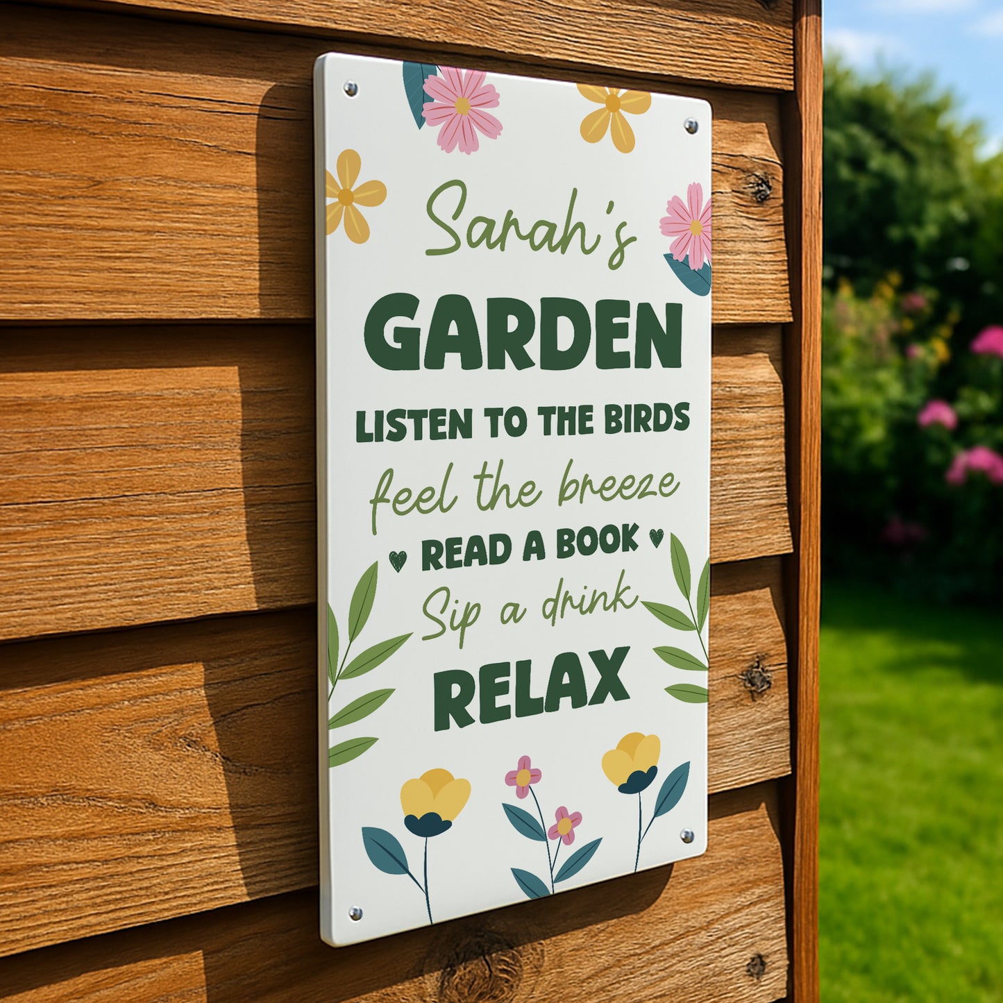 Personalised Garden Rules Sign For Outside Welcome Sign