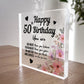 50th Birthday Acrylic Plaque 50th Birthday Gifts for Women