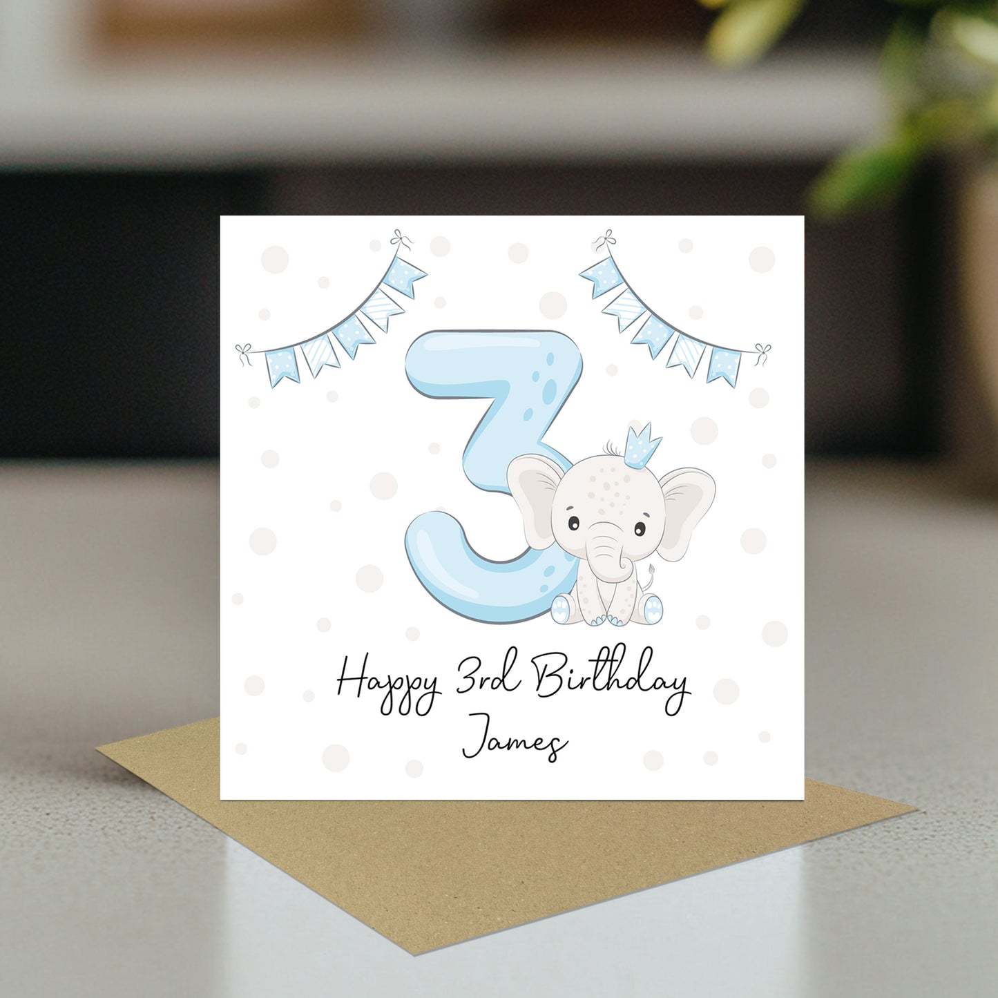 Personalised 3rd Birthday Card For Boy Son 3rd Birthday Card