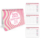 2025 Pink Calendar Desktop Office Planner Month to View Planner