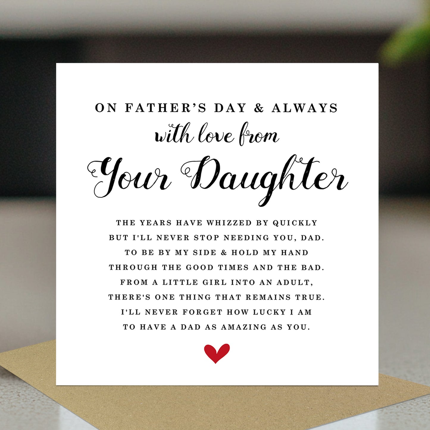 Fathers Day Card From Daughter Happy Fathers Day 145x145mm Card