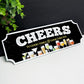 Cheers Plaque Bar Accessories for Home Pub Outside Decoration