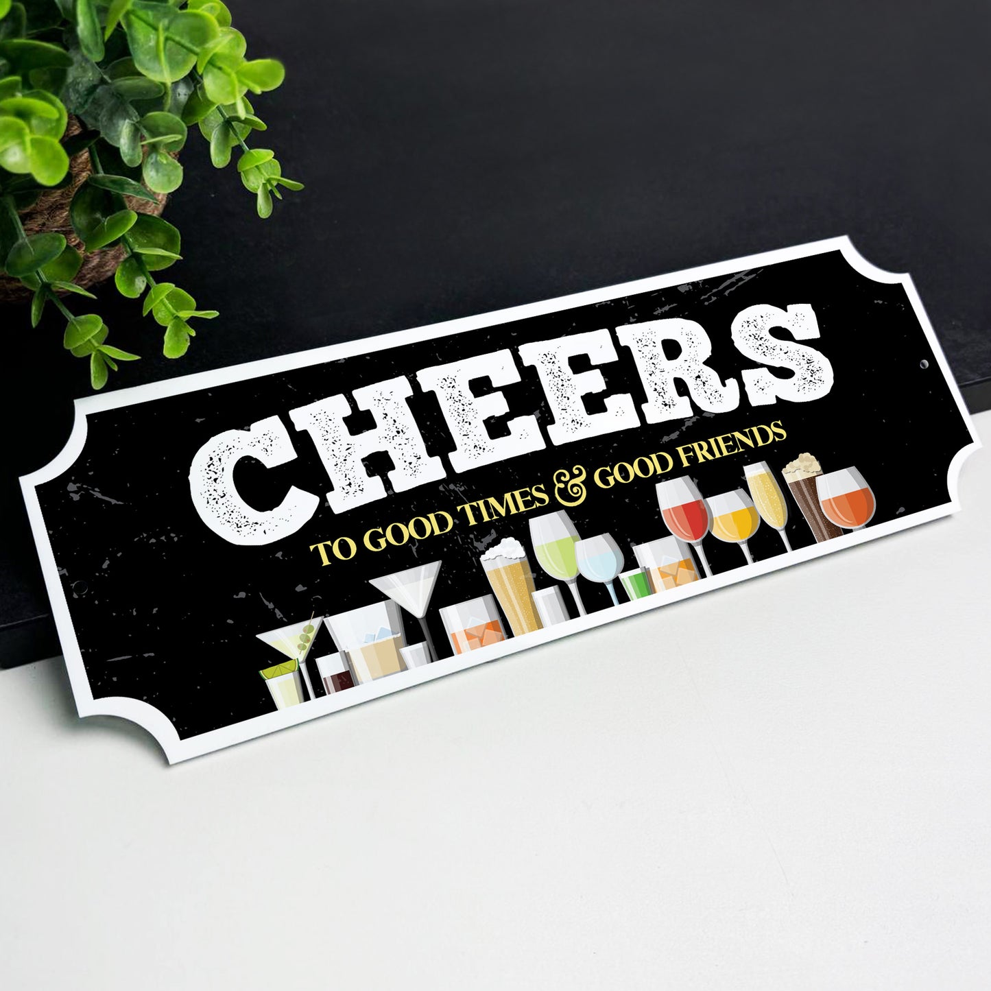 Cheers Plaque Bar Accessories for Home Pub Outside Decoration