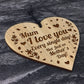 Special Mothers Day Gift Wood Heart Floral Gift For Mum