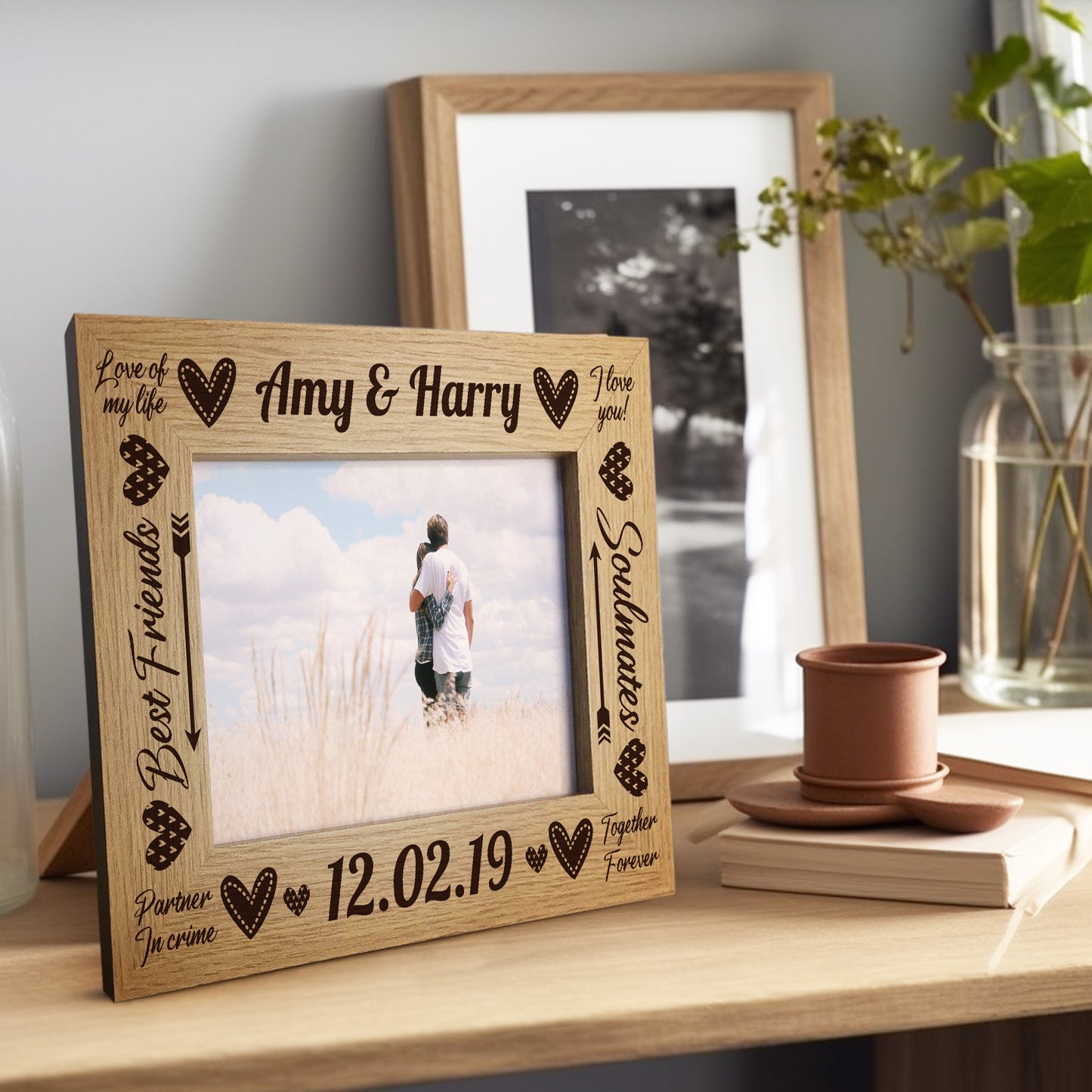 Personalised Gift For Her 7x5 Frame Anniversary Birthday