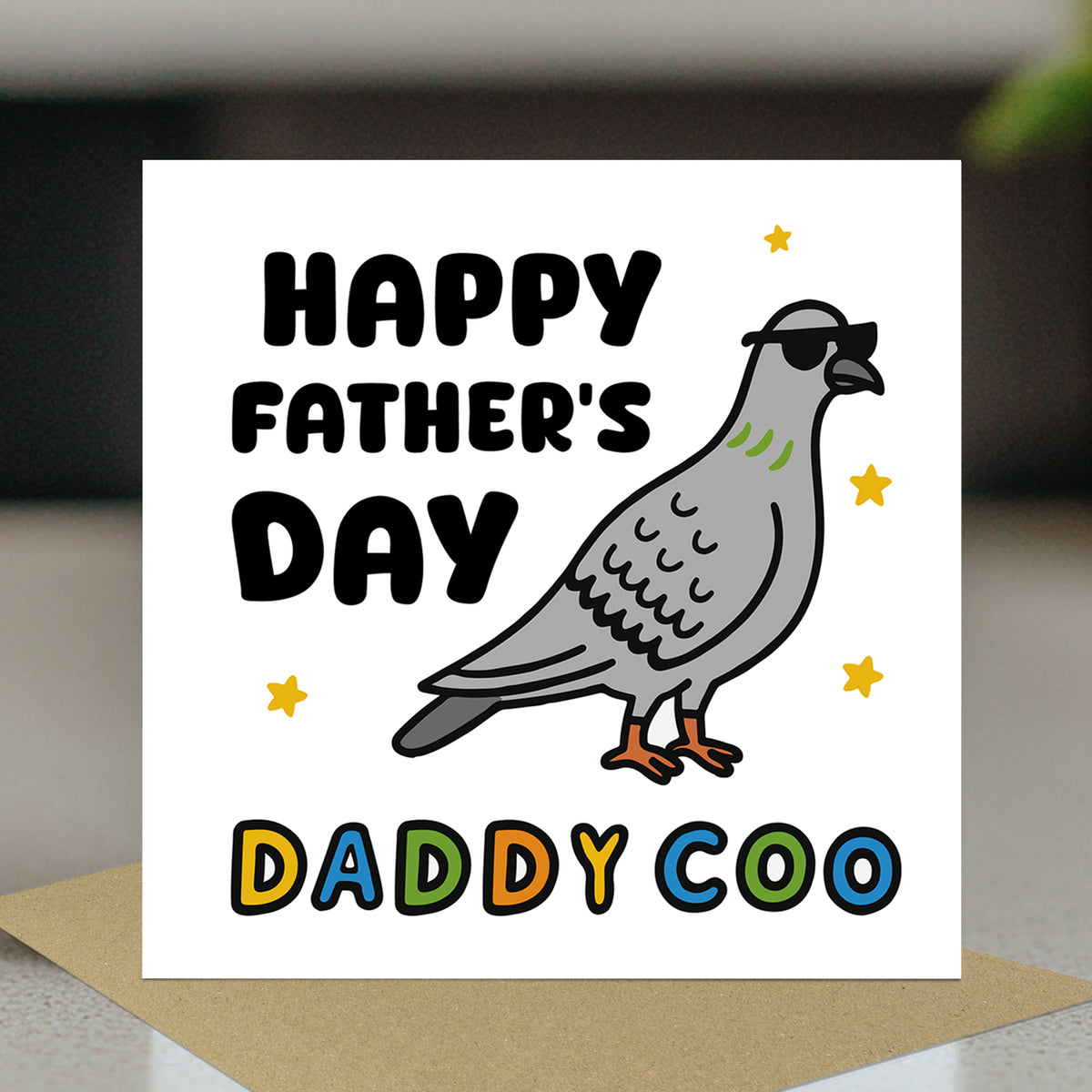 Funny Card For Dad For Fathers Day DADDY COO Card With Envelope