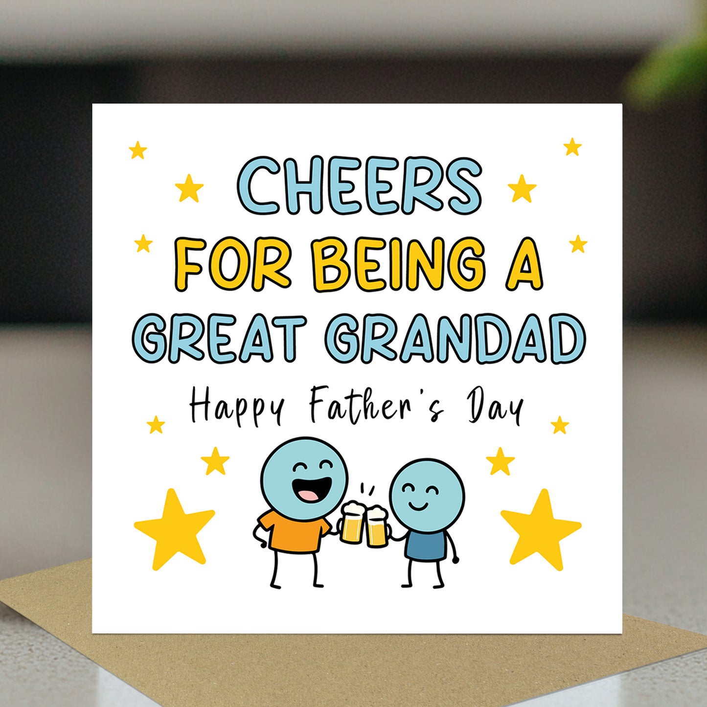 Funny Card For Grandad For Fathers Day CHEERS Card With Envelope