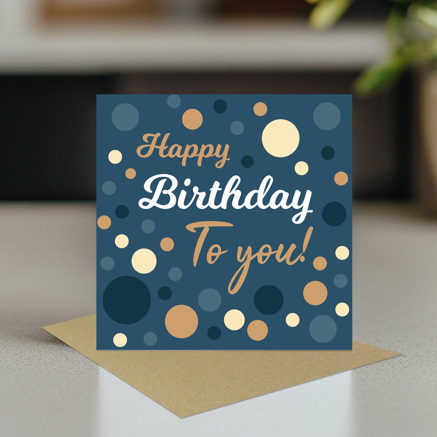 Happy Birthday Card For Men Dad Brother Uncle Navy Spots Card