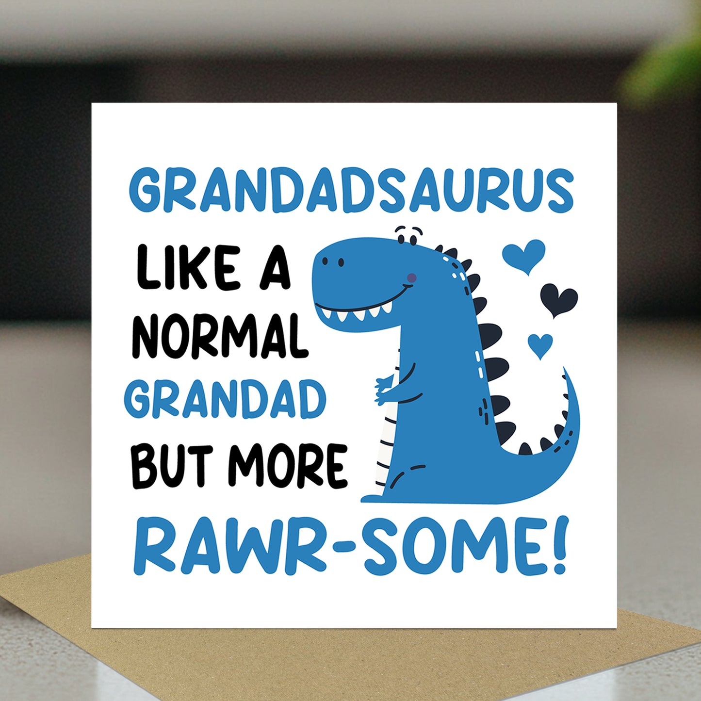 Birthday Card For Grandad Kraft Envelope Rawrsome Grandad Card