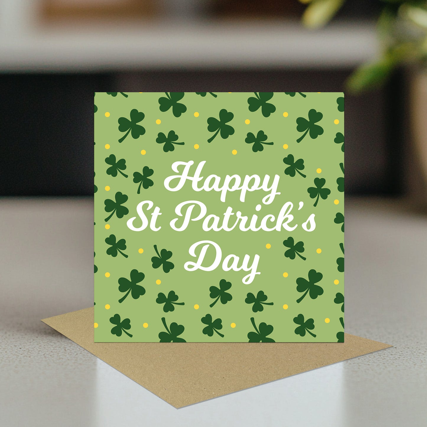 St Patricks Day Card - Irish Shamrock for Friends and Family