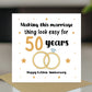 50th Wedding Anniversary Card For Husband Wife Couple