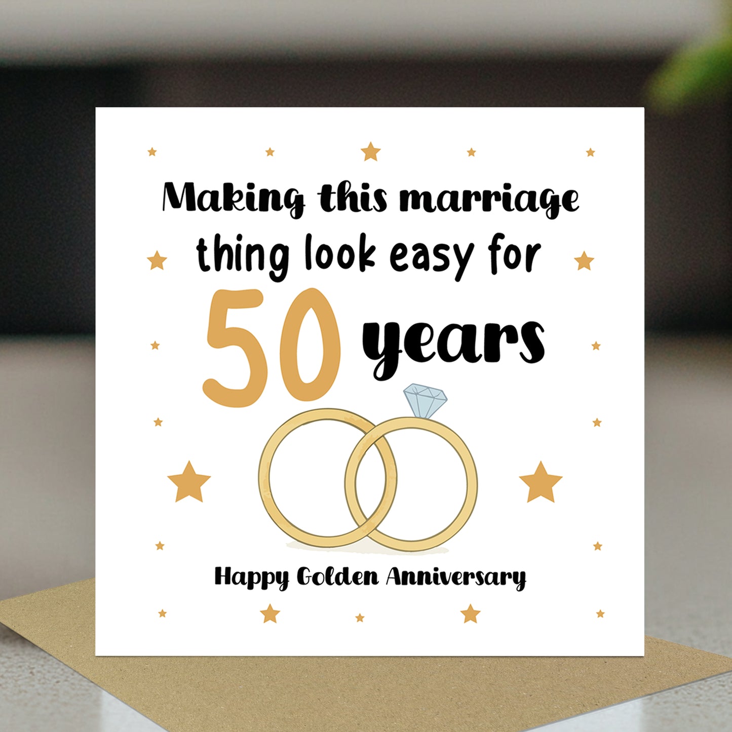 50th Wedding Anniversary Card For Husband Wife Couple