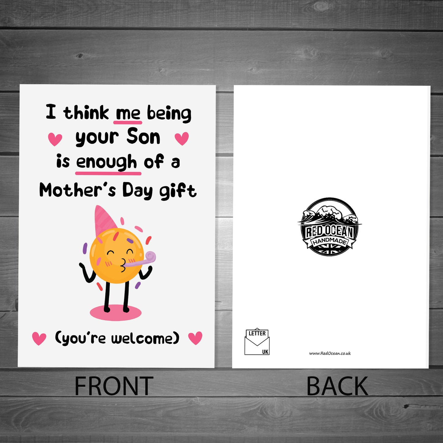 Funny Mothers Day Card For Mum Joke Mum Card Mum Card From Son