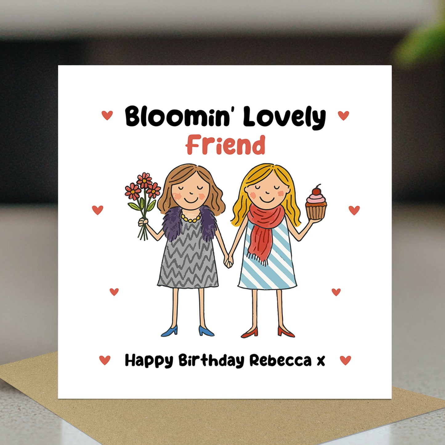 Birthday Card For Friend Personalised BLOOMIN LOVELY FRIEND Card