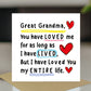 Card For Great Grandma With Kraft Envelope Included Great Grandm