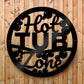 Hot Tub Plaque Wall Mounted Outdoor Garden Signs 23x23cm