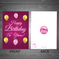 Pink Happy Birthday To You Birthday Card For Her Mum Daughter